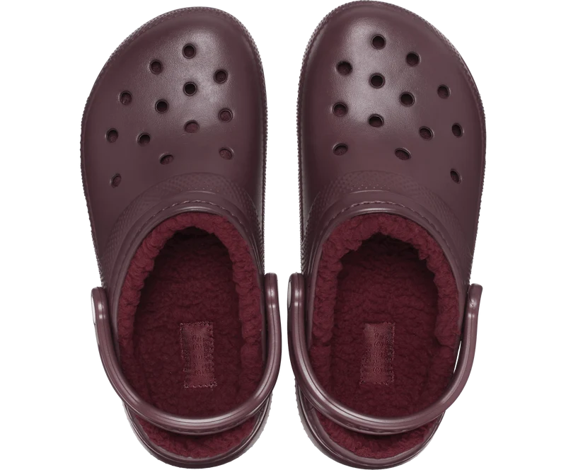 Crocs Unisex-Klassiker Lined Clog - Dunkle Kirsche