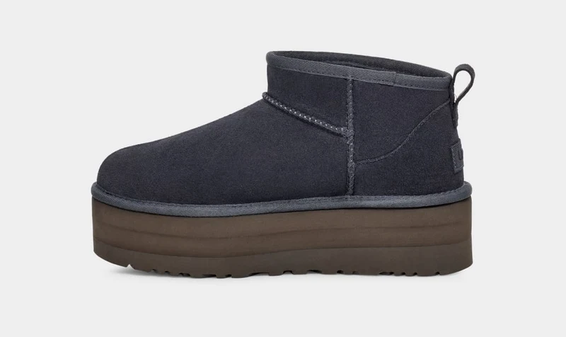 UGG Damen Ultra Mini Plateaustiefel - Eve Blue