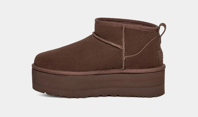 UGG Damen Ultra Mini Plateaustiefel – Burnt Cedar