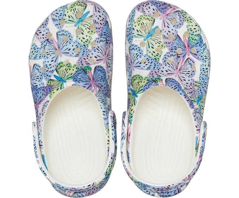 Crocs Klassischer Schmetterlings-Clog für Kinder – Weiß