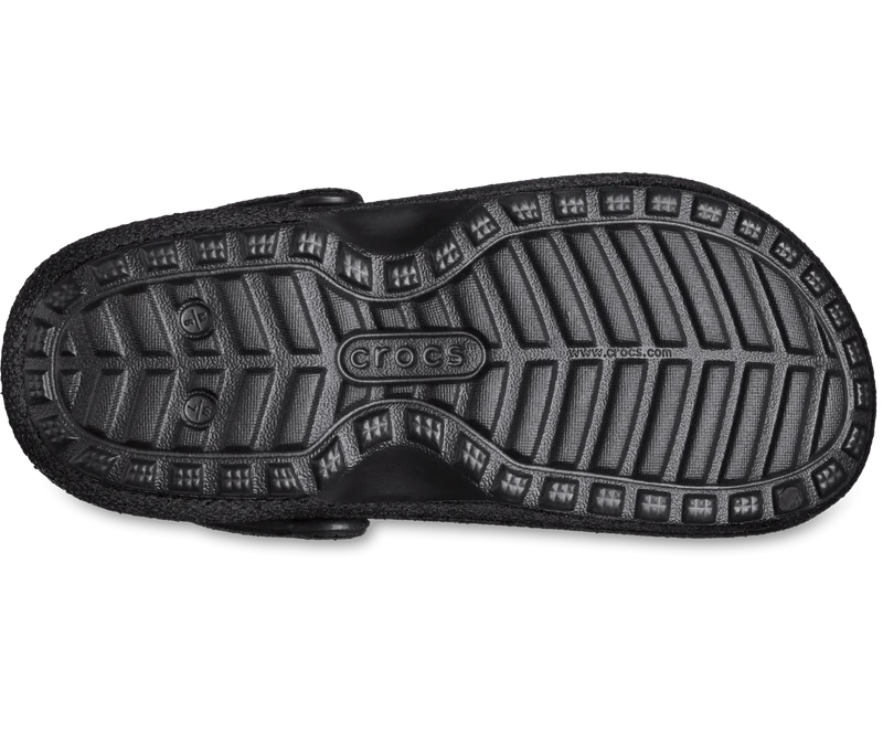 Crocs Unisex Classic Glitter Lined Clog - Schwarz