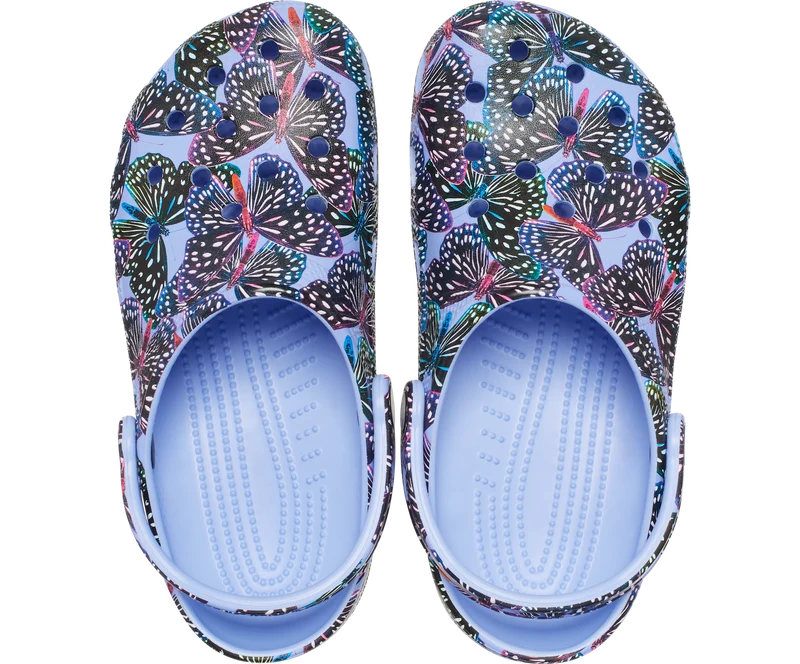 Crocs Klassischer Unisex-Schmetterlings-Clog – Moon Jelly