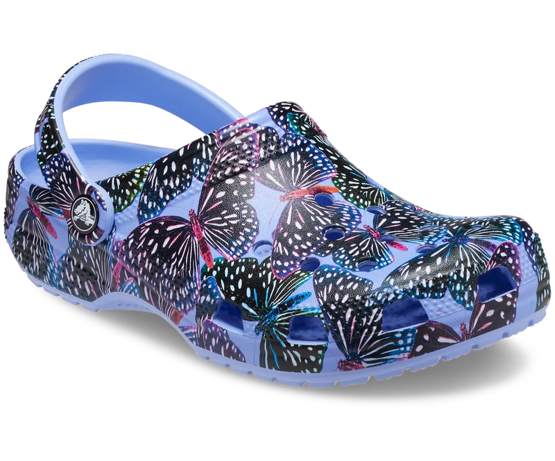 Crocs Klassischer Unisex-Schmetterlings-Clog – Moon Jelly