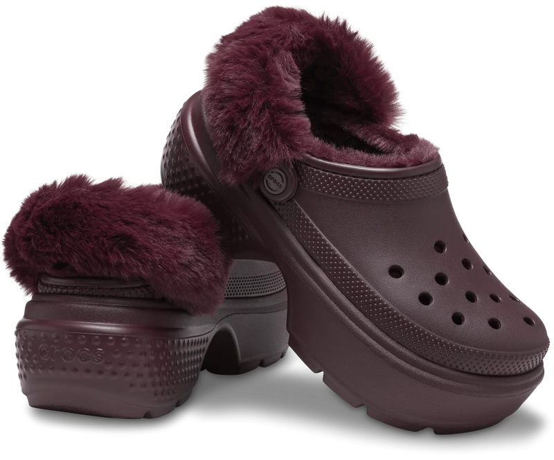 Crocs Unisex Classic Stomp Lined Clog - Dunkle Kirsche