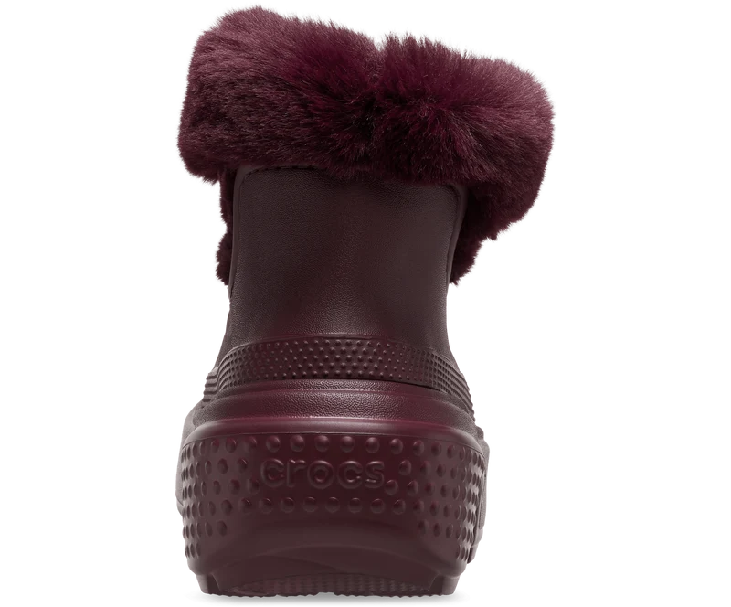 Crocs Unisex-Stiefel mit Stomp-Futter – Dark Cherry