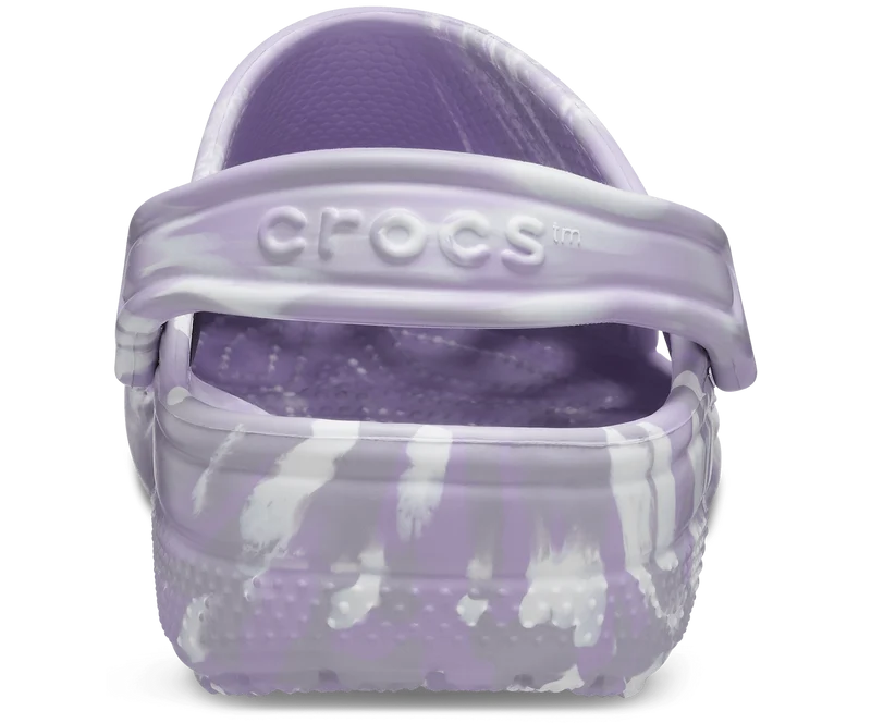 Crocs Klassischer Unisex-Marmor-Clog – Lavendel