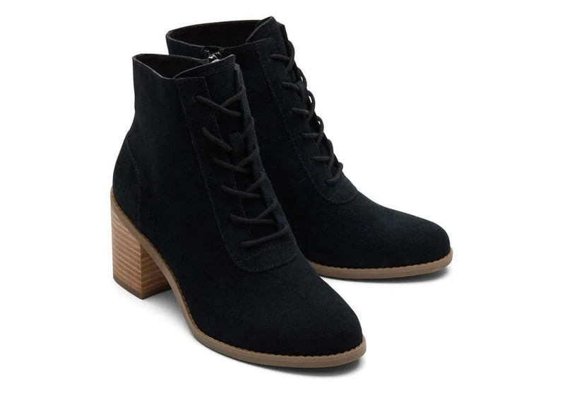 TOMS Evelyn Schnürstiefelette für Damen – Schwarz