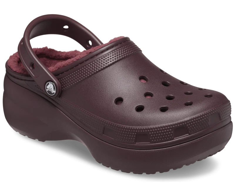 Crocs Klassische Unisex-Plattform Lined Clog - Dunkle Kirsche