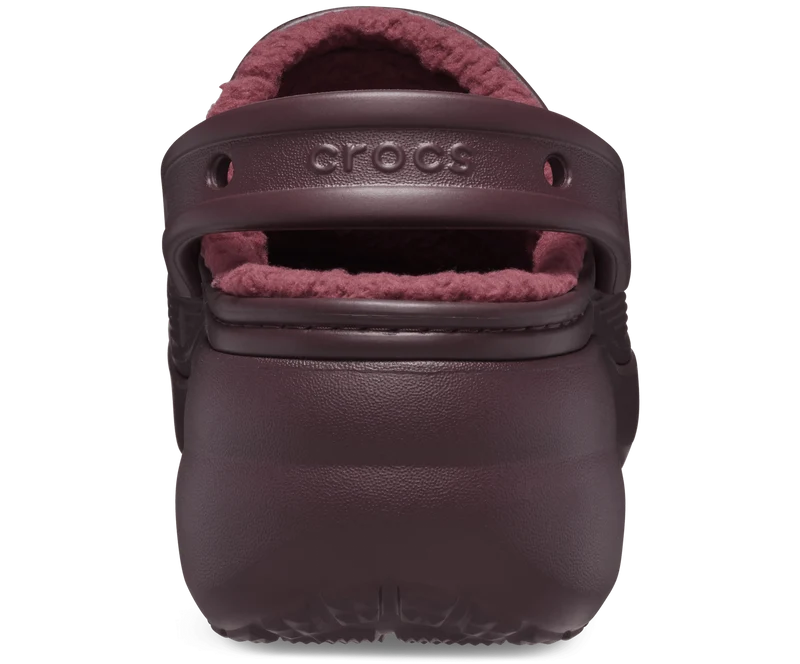 Crocs Klassische Unisex-Plattform Lined Clog - Dunkle Kirsche