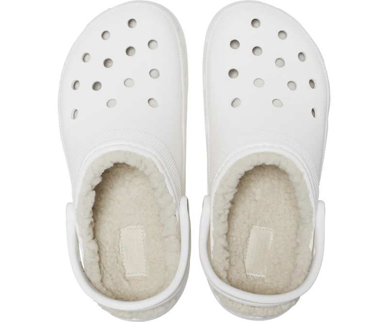 Crocs Klassische Unisex-Plattform Lined Clog - Weiß