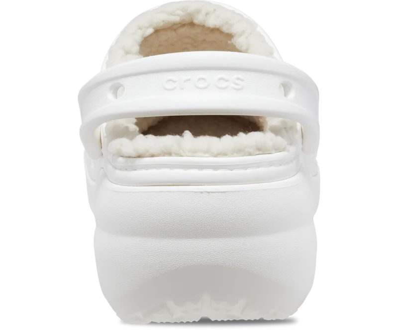 Crocs Klassische Unisex-Plattform Lined Clog - Weiß