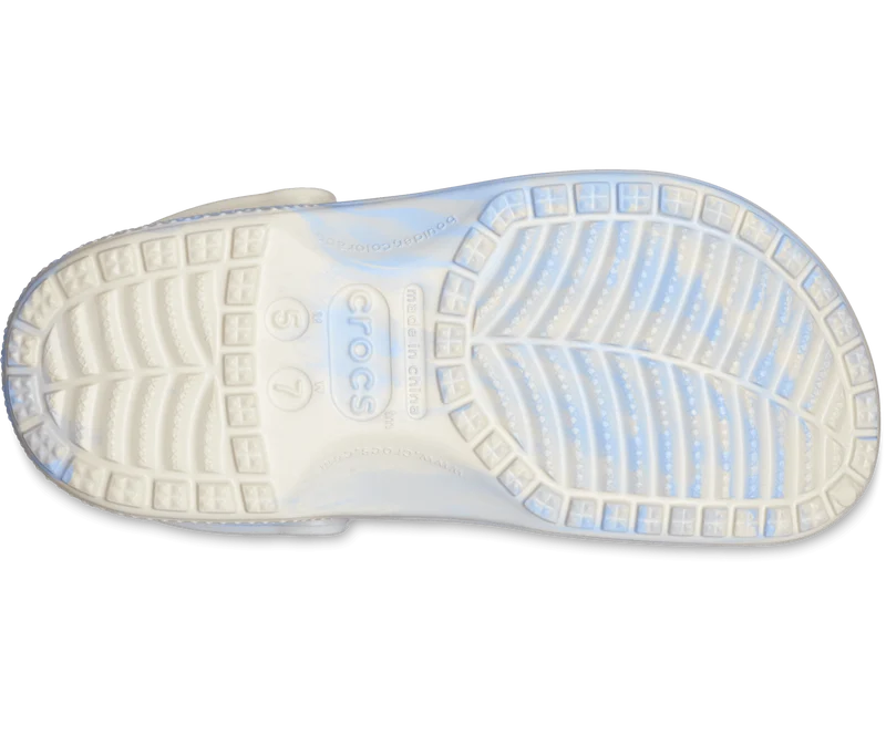 Crocs Klassischer Unisex-Clog aus Marmor – Blauer Calcit