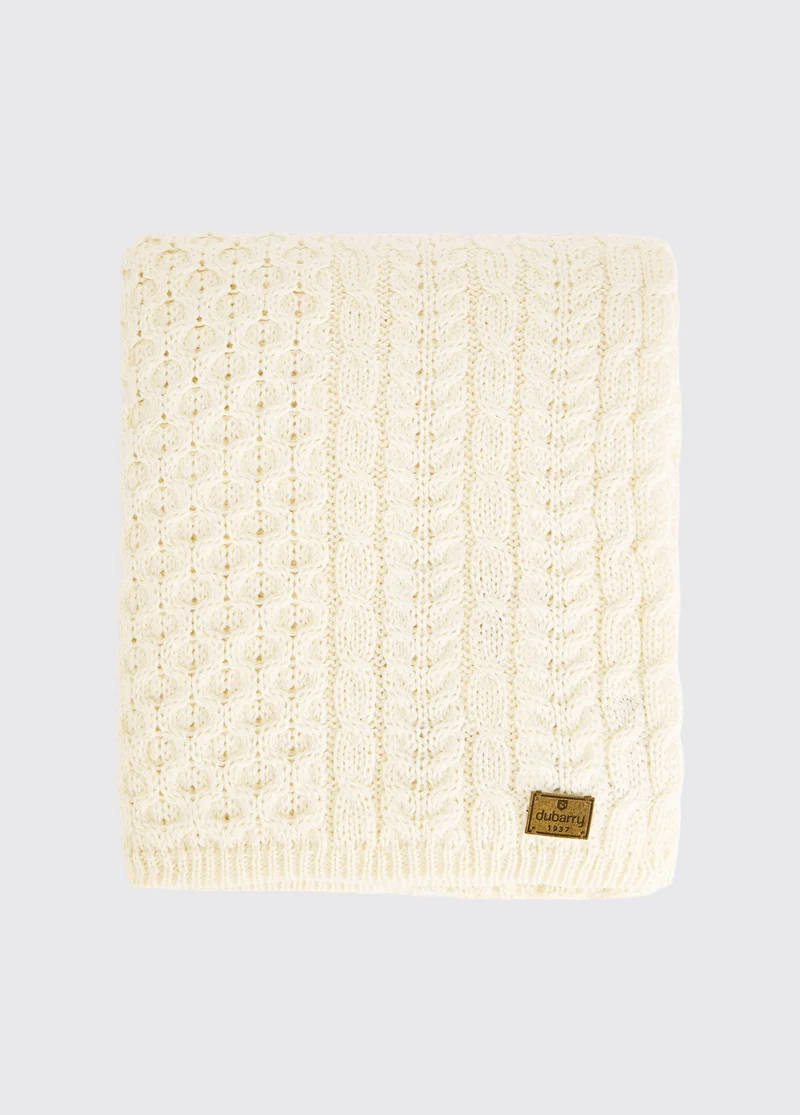 Dunkerrin Wolldecke - Cream