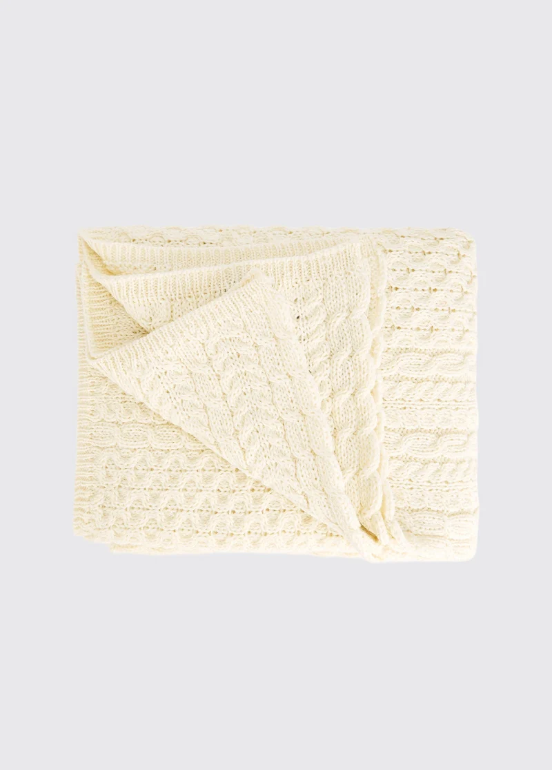 Dunkerrin Wolldecke - Cream