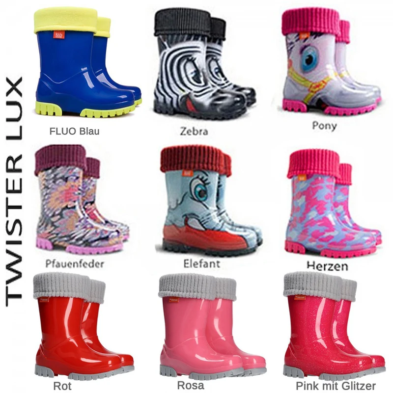 Kinder-Gummistiefel gefüttert TWISTER LUX