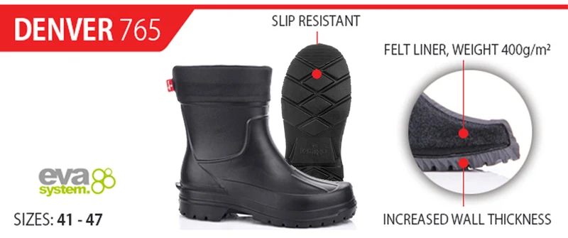 LEMIGO leichte EVA Gummistiefel gefüttert Thermostiefel DENVER 765