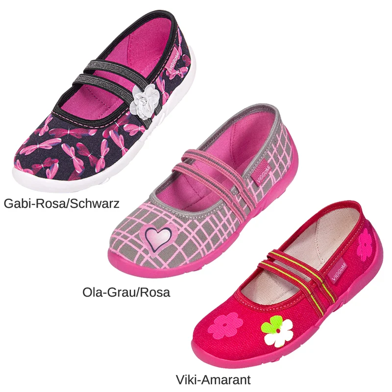 Viggami Mädchen Hausschuhe Freizeitschuhe Ballerinas