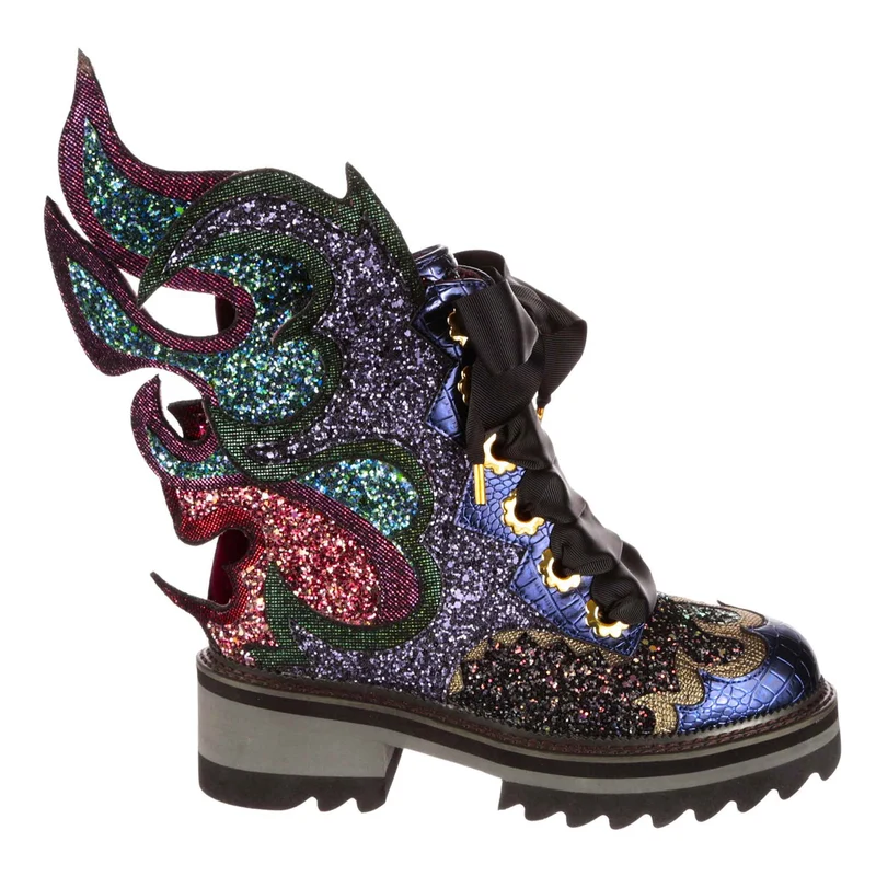 Irregular Choice Damen Dragons & Fire Dragon Fyre Bug Stiefeletten – Lila