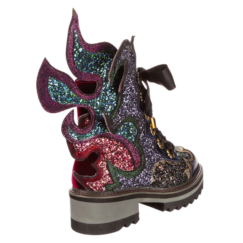 Irregular Choice Damen Dragons & Fire Dragon Fyre Bug Stiefeletten – Lila
