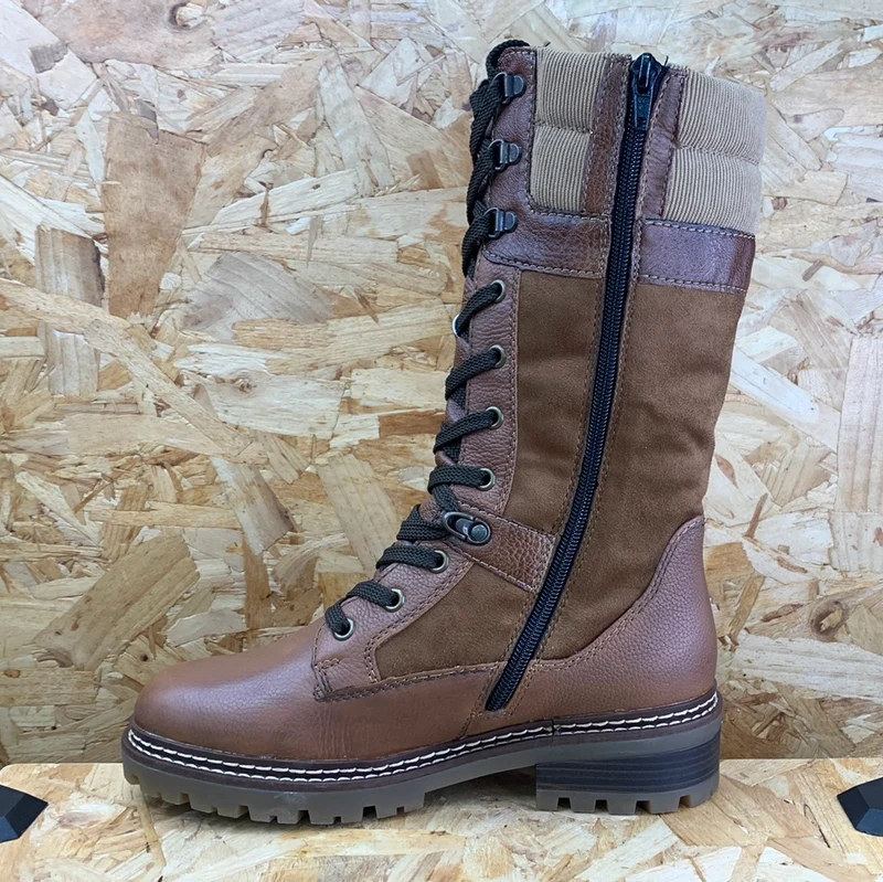 Remonte Damenstiefel aus mit Lammwolle gefüttertem Leder – Braun