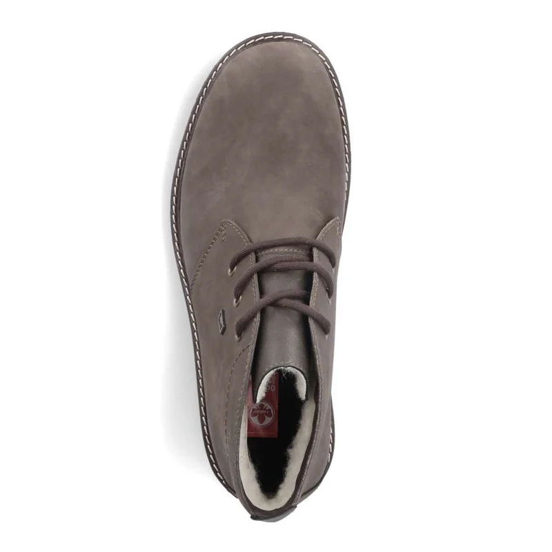 Rieker Herren-Chukka-Stiefel aus mit Fleece gefüttertem Leder – Braun