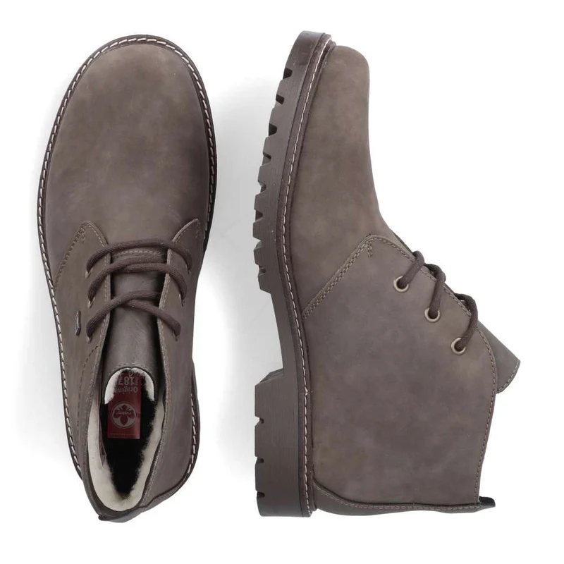 Rieker Herren-Chukka-Stiefel aus mit Fleece gefüttertem Leder – Braun