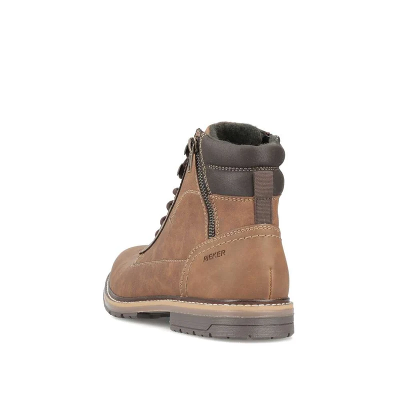 Rieker Herren-Oxford-Stiefel mit Fleece-Futter – Braun
