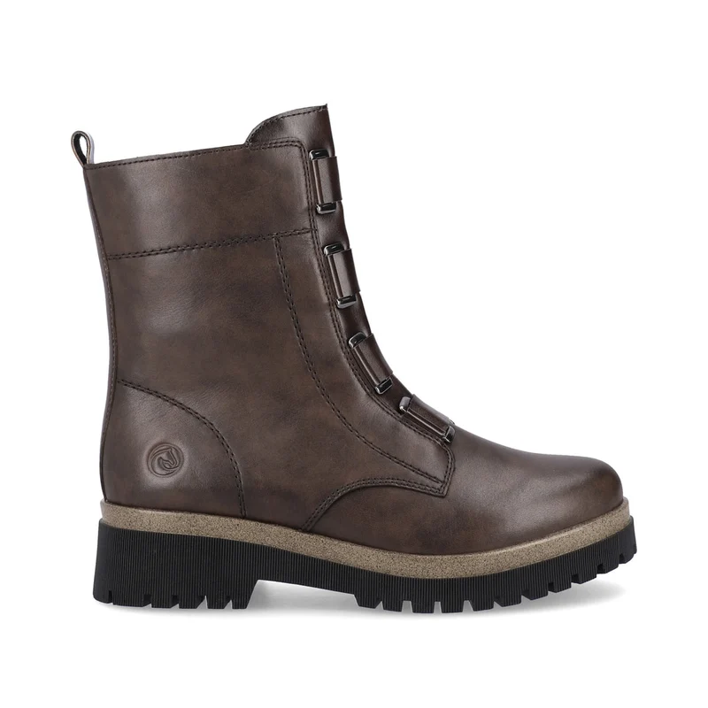 Remonte Damen-Stiefelette aus mit Fleece gefüttertem Leder – Braun