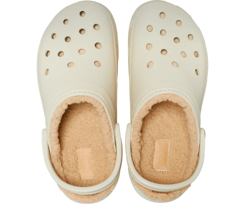 Crocs Klassische Unisex-Plattform Lined Clog - Knochen