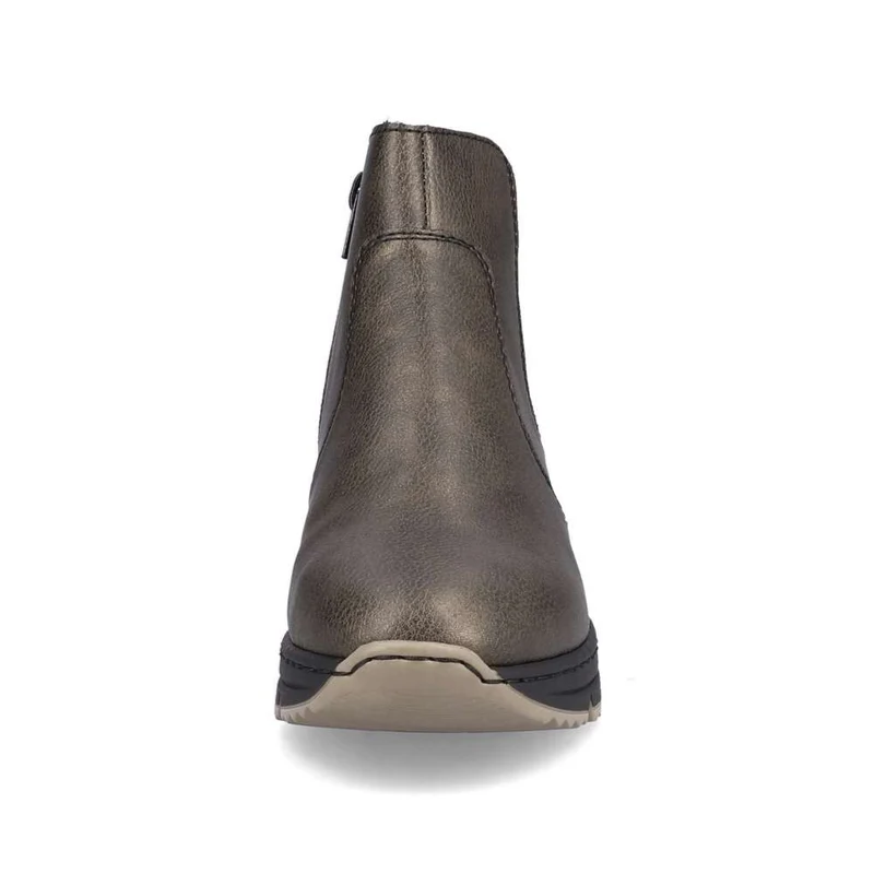 Rieker Damen-Stiefelette aus mit Fleece gefüttertem Leder – Braun