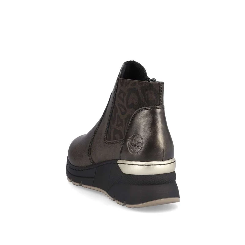 Rieker Damen-Stiefelette aus mit Fleece gefüttertem Leder – Braun