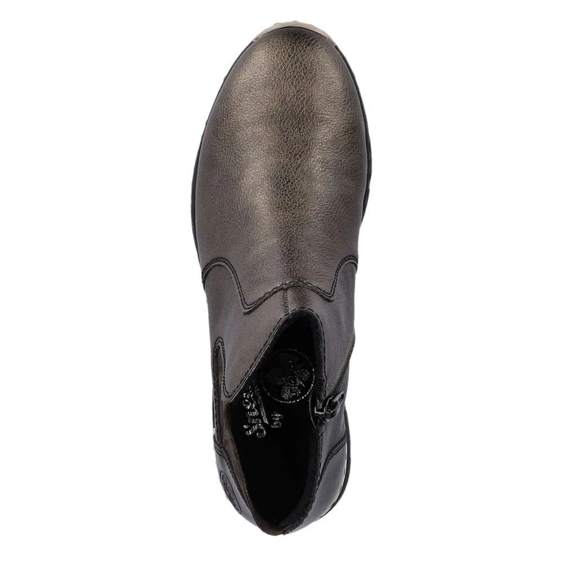Rieker Damen-Stiefelette aus mit Fleece gefüttertem Leder – Braun