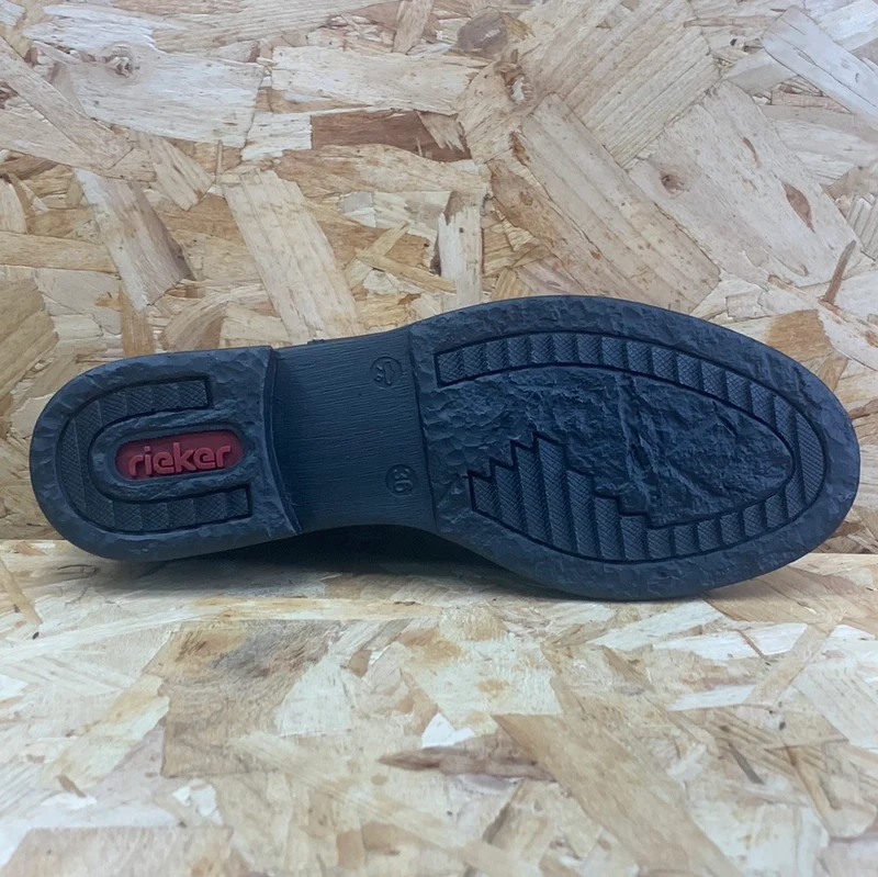 Rieker Damen-Stiefelette aus mit Fleece gefüttertem Leder – Schwarz