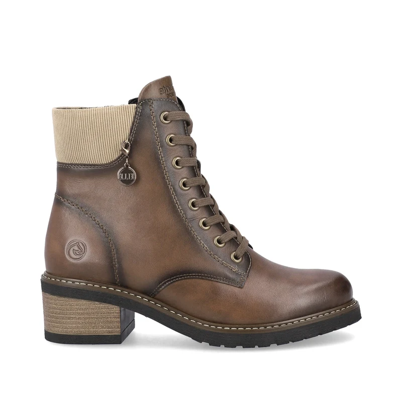 Remonte Damen-Stiefelette „Elle“ aus Leder – Braun
