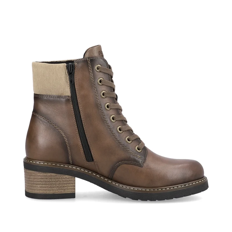 Remonte Damen-Stiefelette „Elle“ aus Leder – Braun