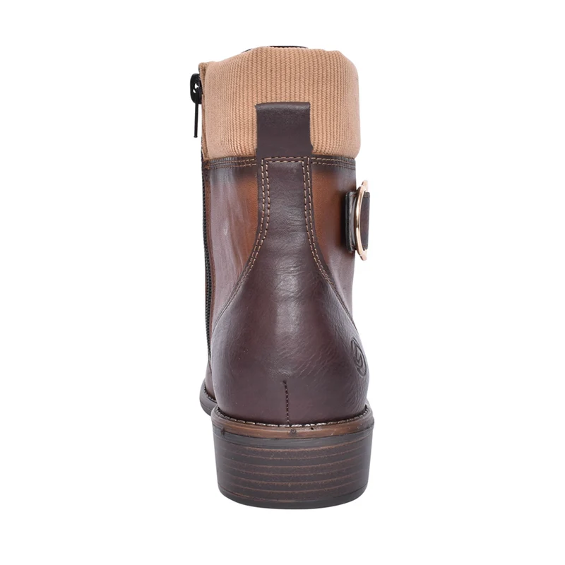 Remonte Damen-Stiefelette aus Leder – Braun