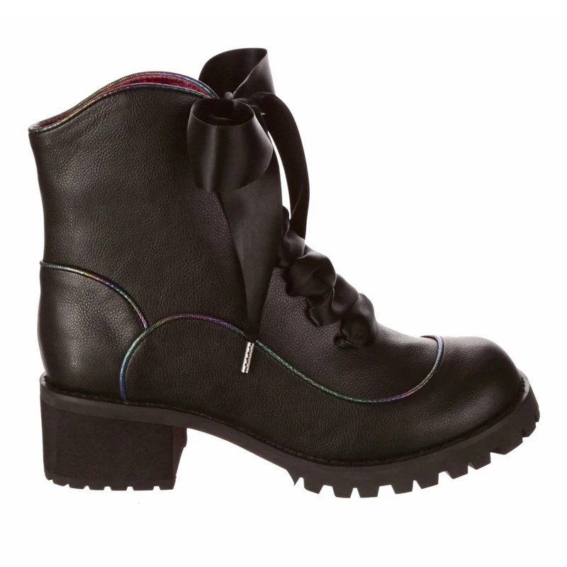 Irregular Choice Low Rider-Stiefel für Damen – Schwarz