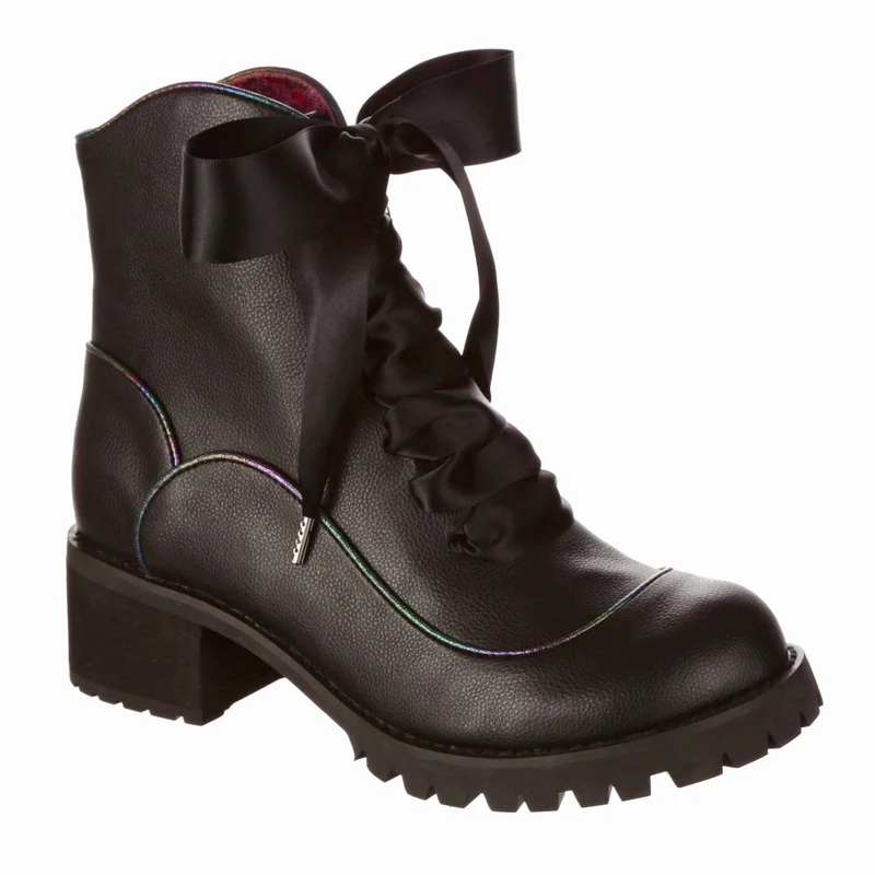 Irregular Choice Low Rider-Stiefel für Damen – Schwarz