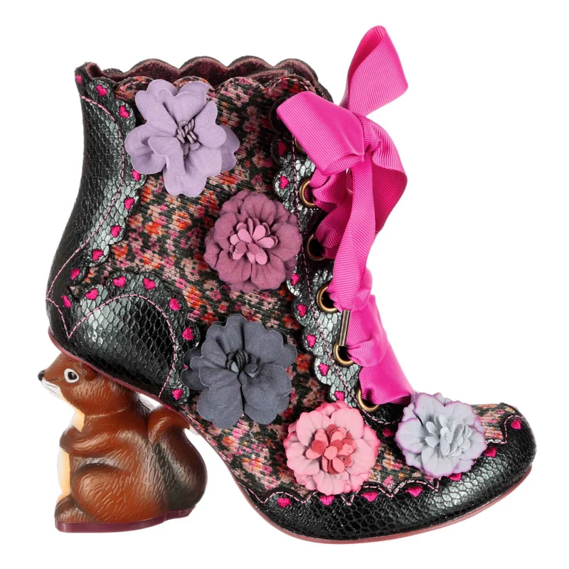 Irregular Choice Damen Nuts About You Stiefeletten - Schwarz