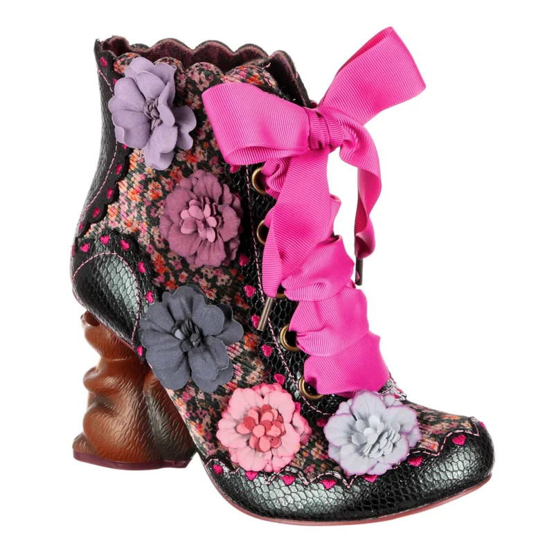 Irregular Choice Damen Nuts About You Stiefeletten - Schwarz