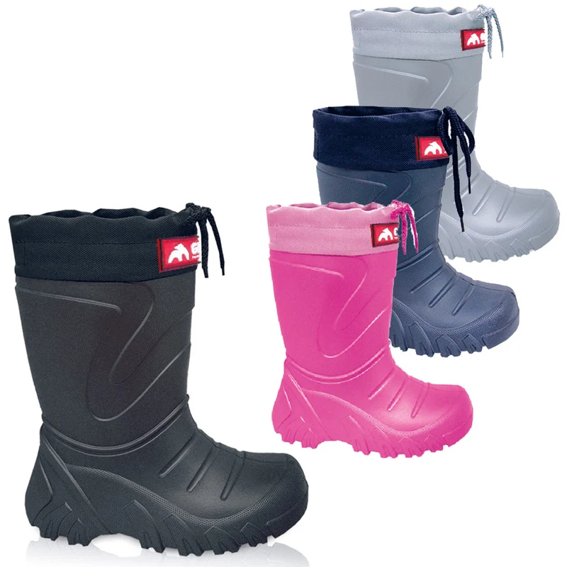 LEMIGO Kinder EVA Gummistiefel gefüttert GRIZZLY