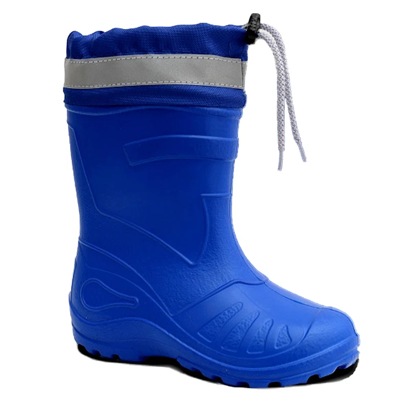 KOLMAX leichte EVA Kinder Gummistiefel gefüttert mit Stulpe 050K