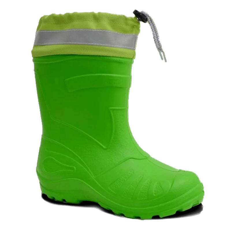 KOLMAX leichte EVA Kinder Gummistiefel gefüttert mit Stulpe 050K