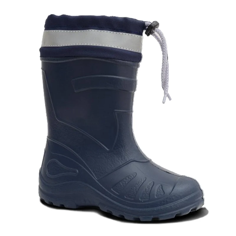 KOLMAX leichte EVA Kinder Gummistiefel gefüttert mit Stulpe 050K