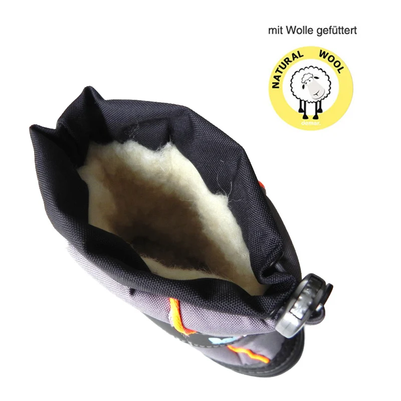 DEMAR Kinder Winterstiefel Winterschuhe mit WOLLE gefüttert ICE SNOW
