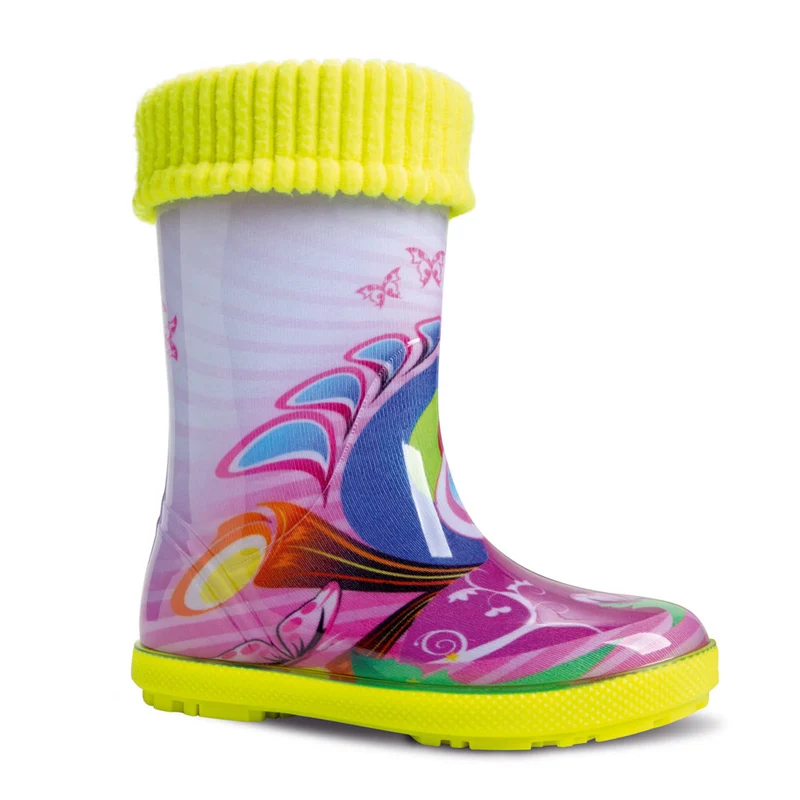 DEMAR Kinder Gummistiefel Regenstiefel gefüttert HAWAI LUX EXCLUSIVE