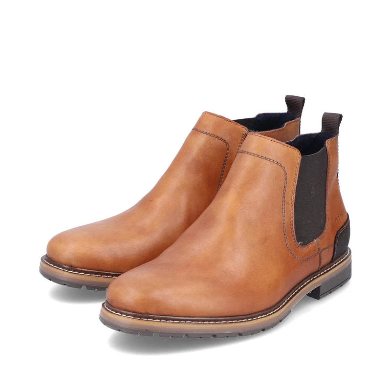 Rieker Herrenleder Chelsea Stiefel - Hellbraun