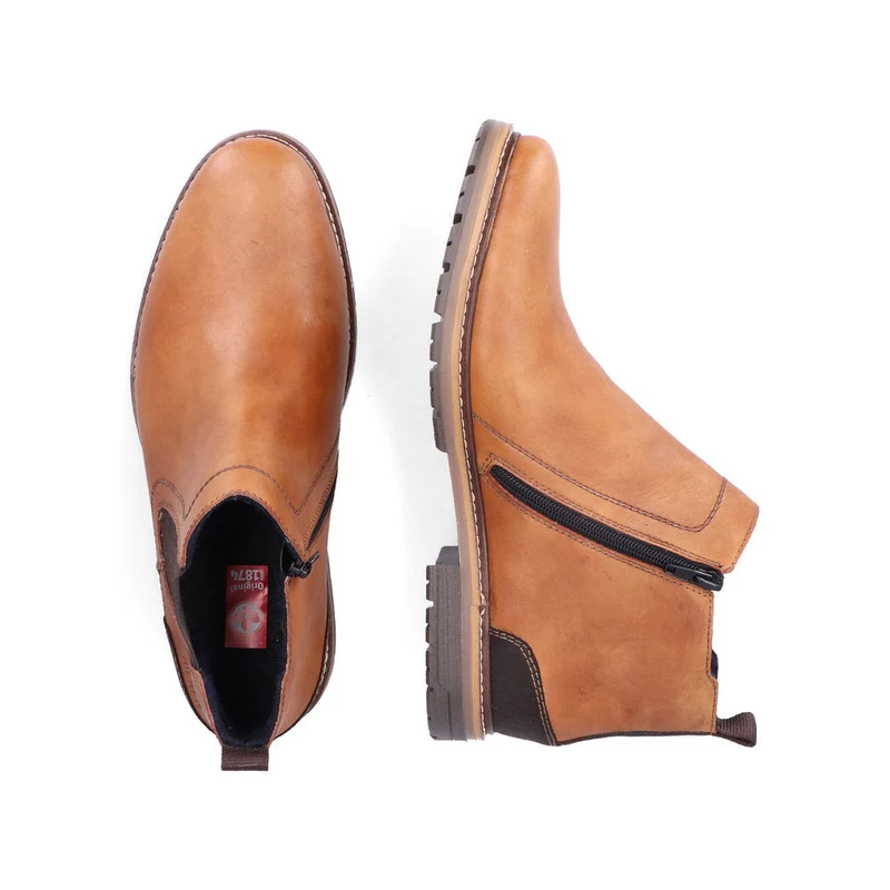 Rieker Herrenleder Chelsea Stiefel - Hellbraun