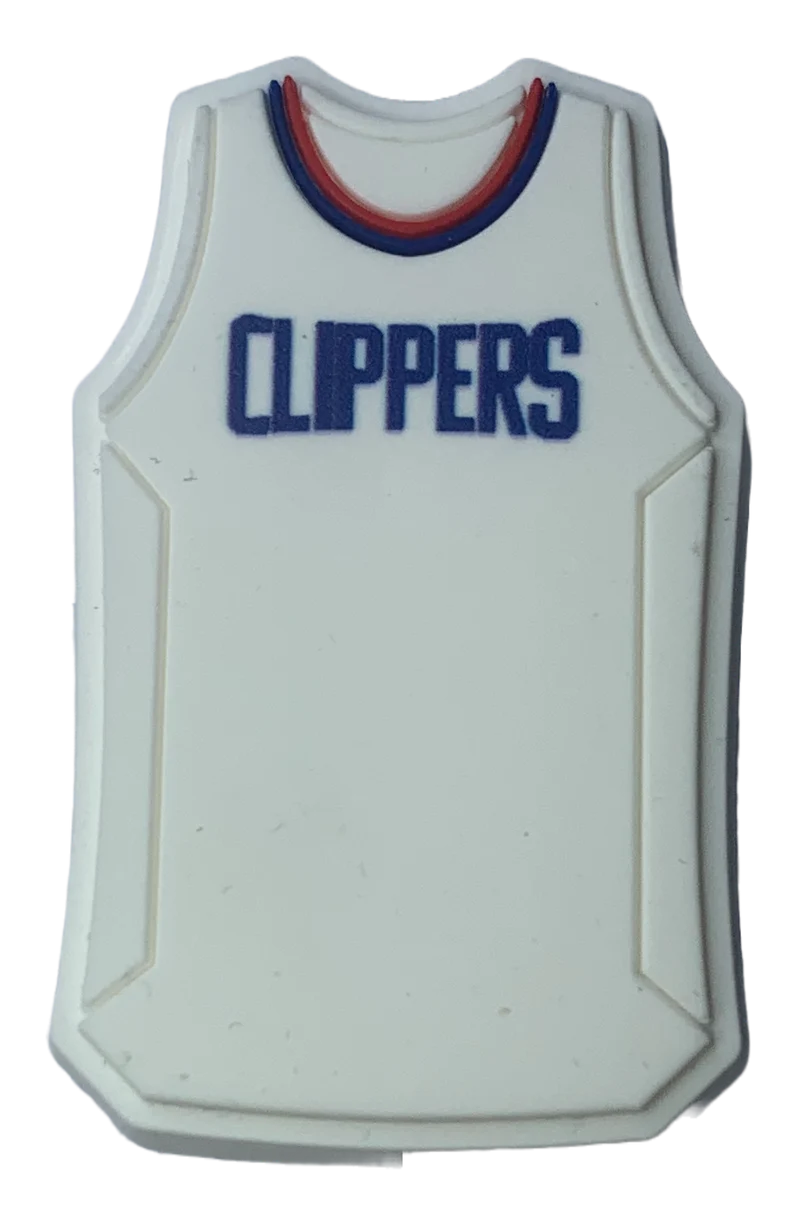Crocs Jibbitz NBA Los Angeles Clippers Anhänger aus weißem Trikot