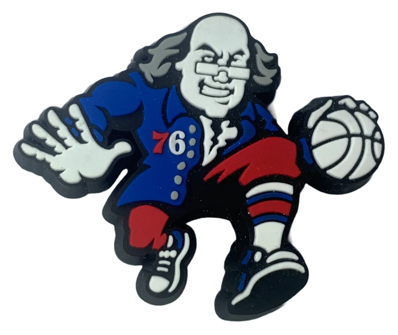 Crocs Jibbitz NBA Philadelphia 76ers Ben Franklin Dribbling Charm